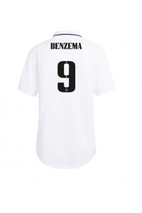 Fotbalové Dres Real Madrid Karim Benzema #9 Dámské Domácí Oblečení 2022-23 Krátký Rukáv